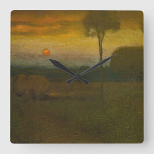 Evening Landscape by George Inness (1889) Square Wall Clock