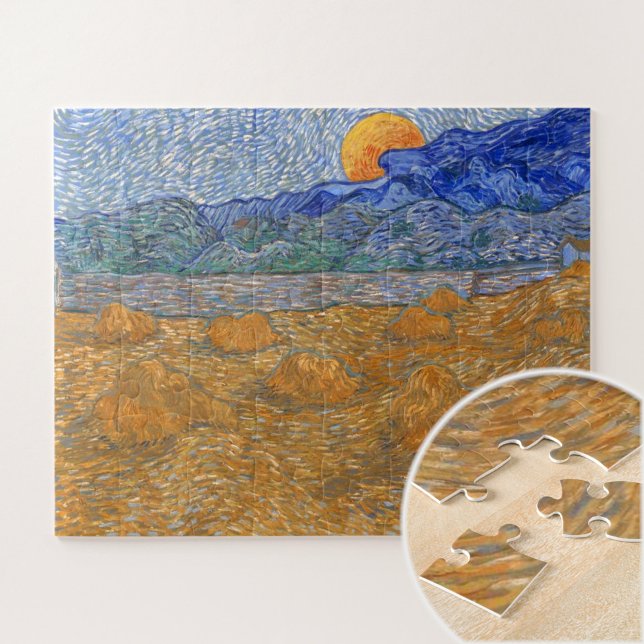 Evening Landscape with Rising Moon by Van Gogh  Jigsaw Puzzle (Creator Uploaded)