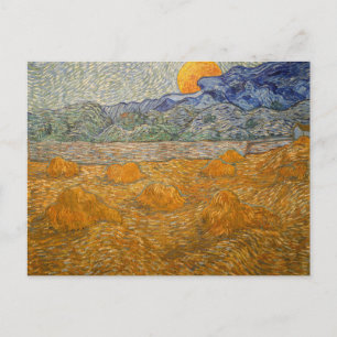 Evening Landscape with Rising Moon by Van Gogh Postcard