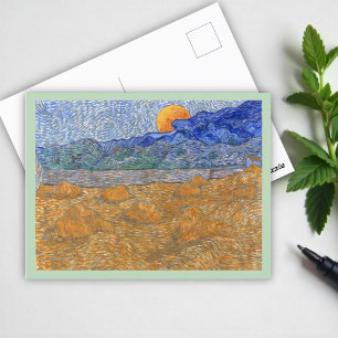 Evening Landscape with Rising Moon by Van Gogh Postcard