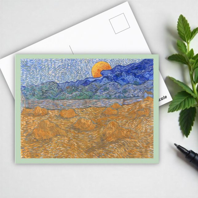 Evening Landscape with Rising Moon by Van Gogh  Postcard (Creator Uploaded)