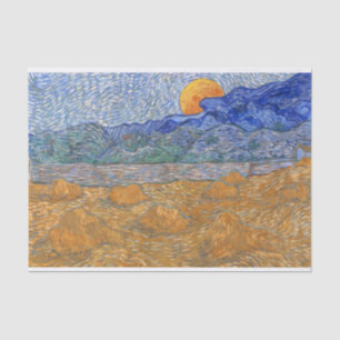 Evening Landscape with Rising Moon by Van Gogh  Tissue Paper