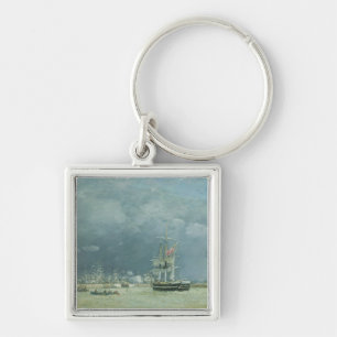 Evening, Le Havre, 1866 (oil on canvas) Key Ring