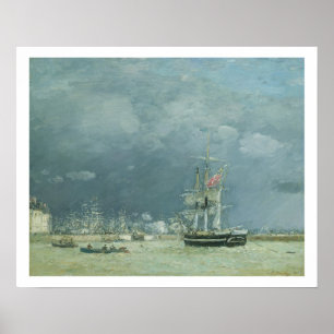 Evening, Le Havre, 1866 (oil on canvas) Poster