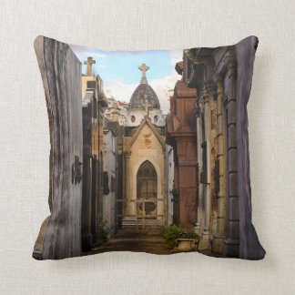 Evening Light In Recoleta Cemetery Cushion