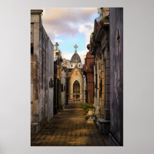 Evening Light In Recoleta Cemetery Poster