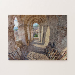 Evening Light on Flower covered Buildings Jigsaw Puzzle
