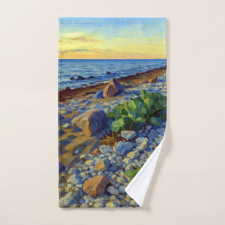 Evening light on the coast of Vormsi Hand Towel