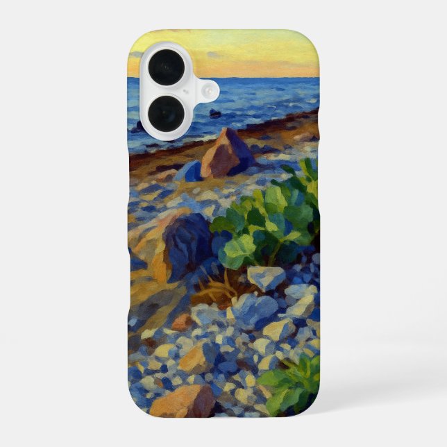 Evening light on the coast of Vormsi iPhone 16 Case (Back)