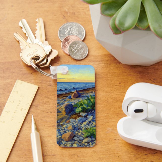 Evening light on the coast of Vormsi Key Ring (Desk)
