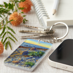 Evening light on the coast of Vormsi Key Ring