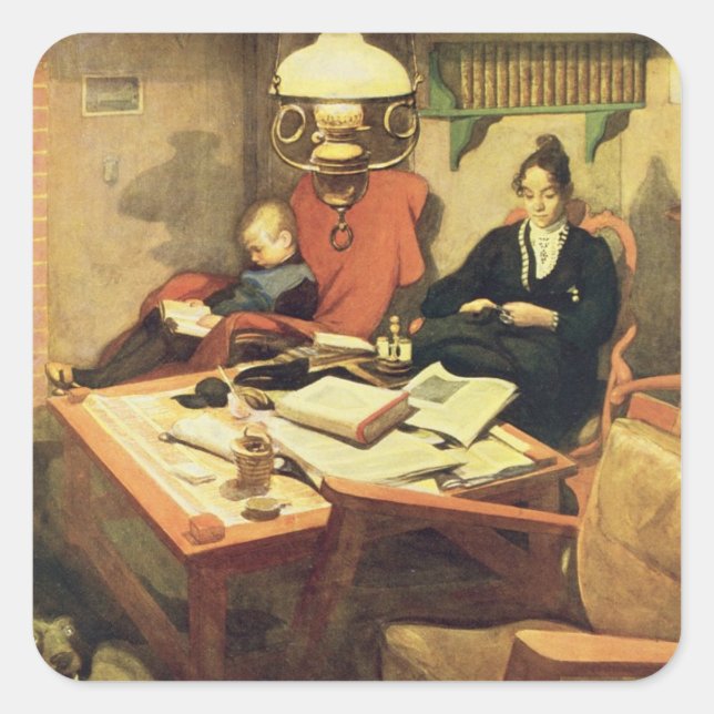 Evening Light, pub. in 'Lasst Licht Hinin'(`Let in Square Sticker (Front)