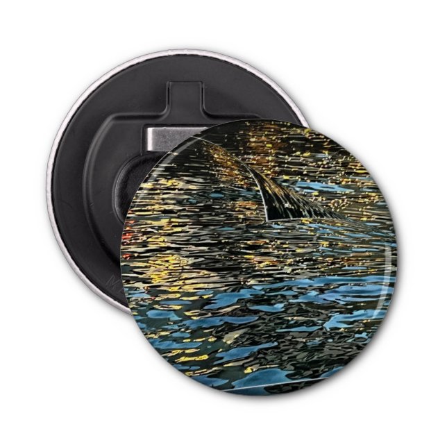 Evening lights on the sea bottle opener (Front)