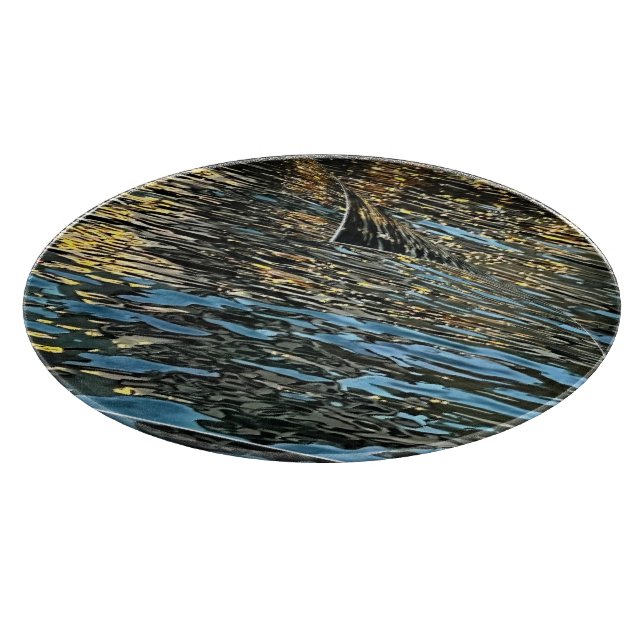 Evening lights on the sea cutting board (Corner)