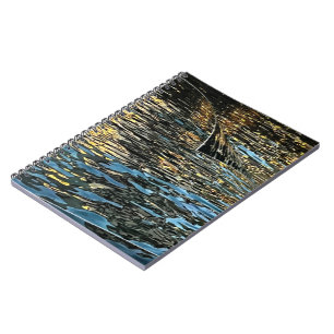 Evening lights on the sea notebook