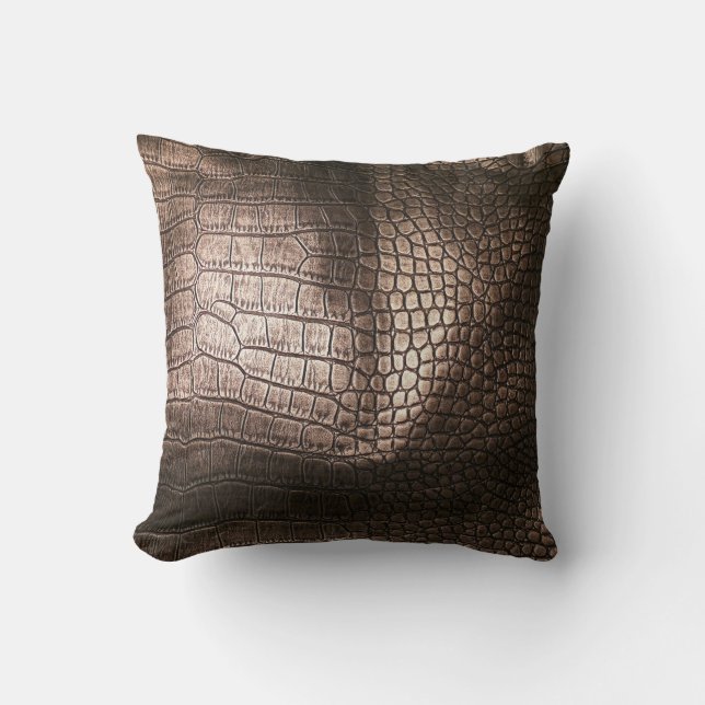 Evening Luxe: Leather Textured Sophistication Cushion (Front)
