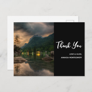Evening Mountain Lake Photograph Thank You Postcard