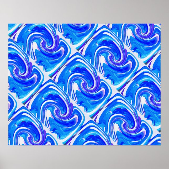 Evening ocean waves poster (Front)