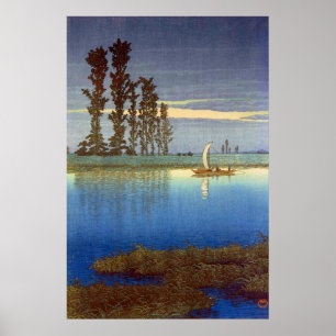 Evening of Ushibori Kawase Hasui 1930s Poster