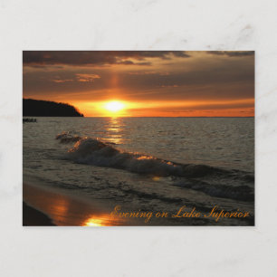 Evening on Lake Superior Postcard
