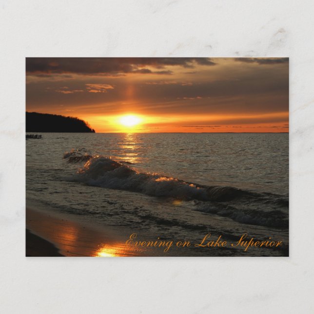 Evening on Lake Superior Postcard (Front)
