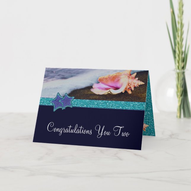 Evening On The Beach Congratulations Card (Front)