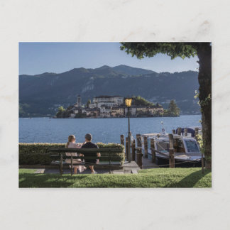 Evening on the lake postcard