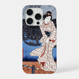 Evening on the river by Utagawa Hiroshige iPhone 15 Pro Case