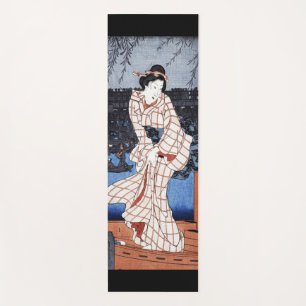 Evening on the river by Utagawa Hiroshige Yoga Mat