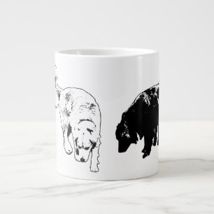 Evening Outline — Retriever Duo Large Coffee Mug