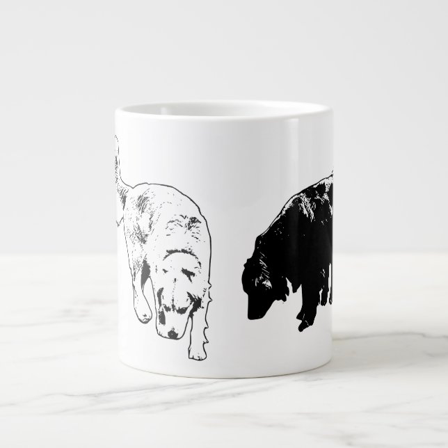 Evening Outline — Retriever Duo Large Coffee Mug (Front)