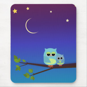 Evening Owls - mousepad