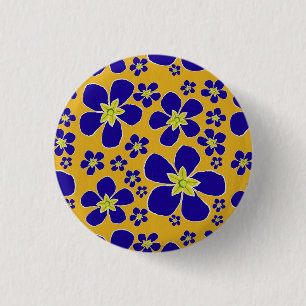 Evening Primrose Design on Button