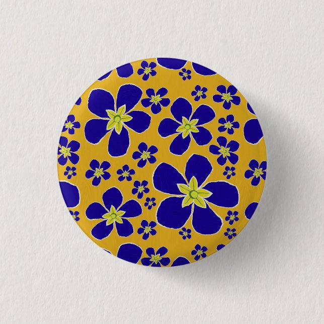 Evening Primrose Design on Button (Front)