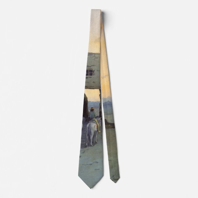 Evening, Pueblo of Walpi by Marion Kavagh Wachtel Tie (Front)