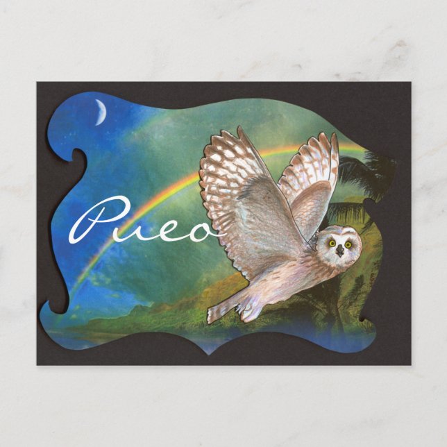 Evening Pueo Postcard (Front)