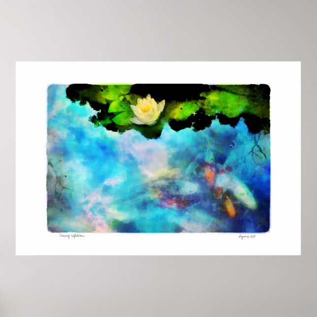 Evening reflections , print (Front)