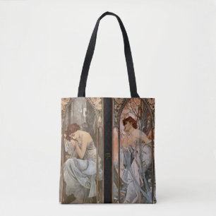 Evening Reverie (Nocturnal Slumber) by Mucha Tote Bag