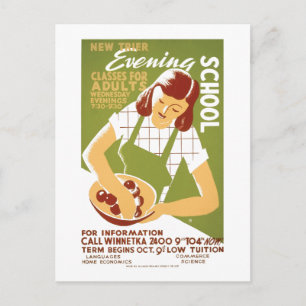 Evening School: Classes for Adults Postcard