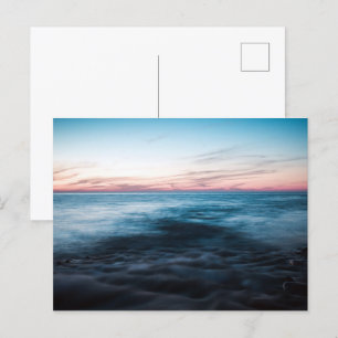 Evening sea postcard