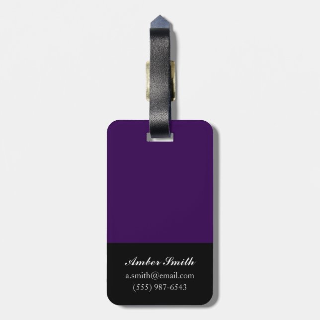 Evening seascape luggage tag (Back Vertical)