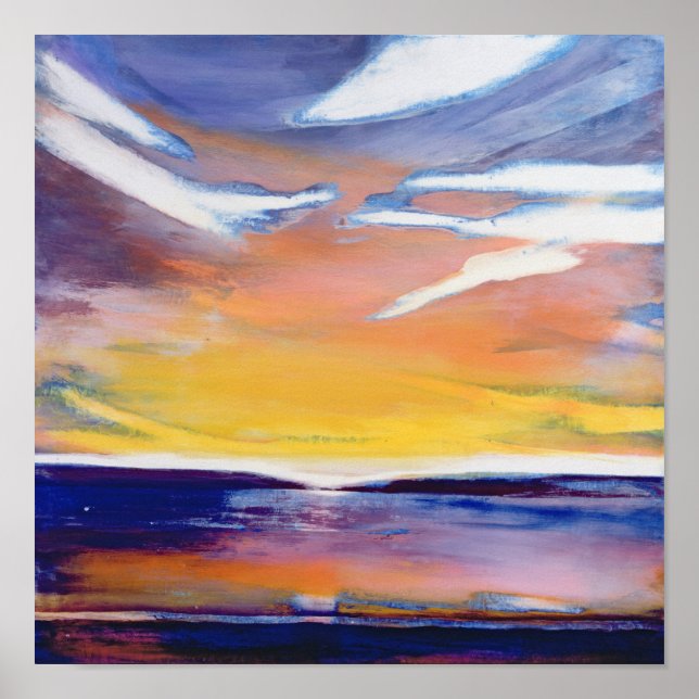 Evening seascape poster (Front)