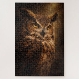 Evening Sentinel Owl Art Puzzle
