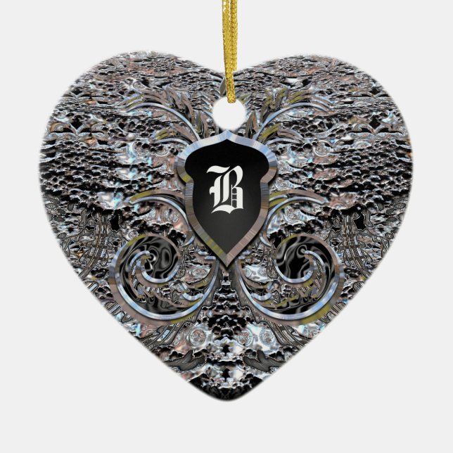 Evening Shimmer Victorian Ceramic Ornament (Front)