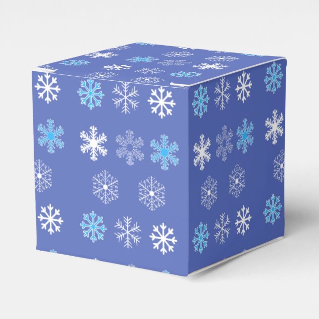 Evening Snowflake Favour Box (Front Side)