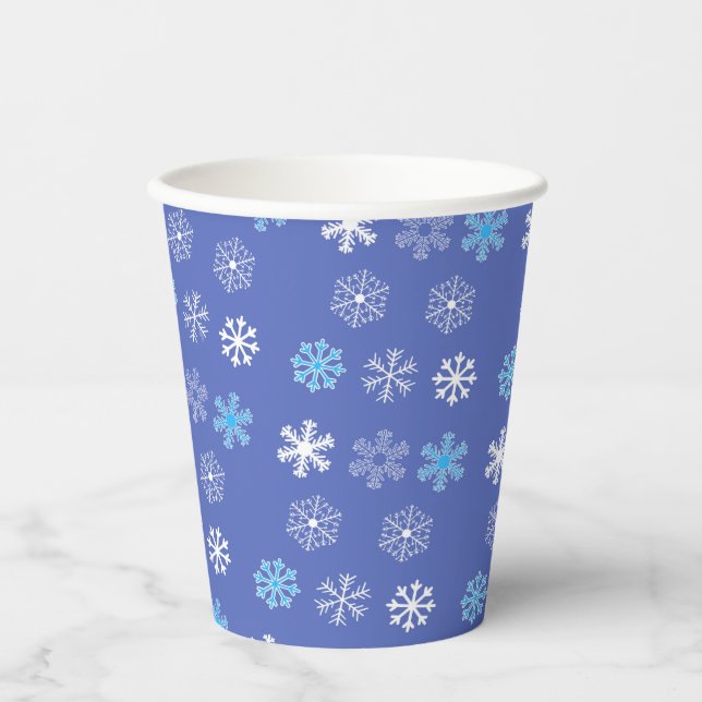 Evening Snowflakes Paper Cup (Front)