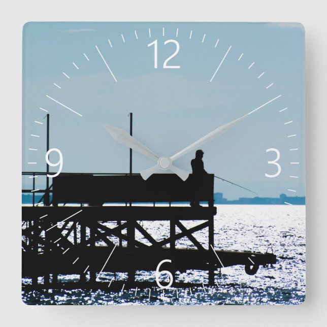 Evening Square Wall Clock (Front)