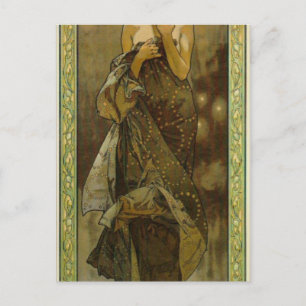 Evening Star by Alphonse Mucha Postcard