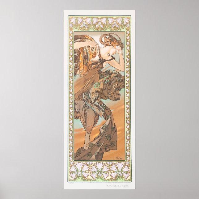 Evening Star by Alphonse Mucha Poster (Front)