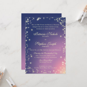 Evening Stars Twinkle Sky Wedding Invitation